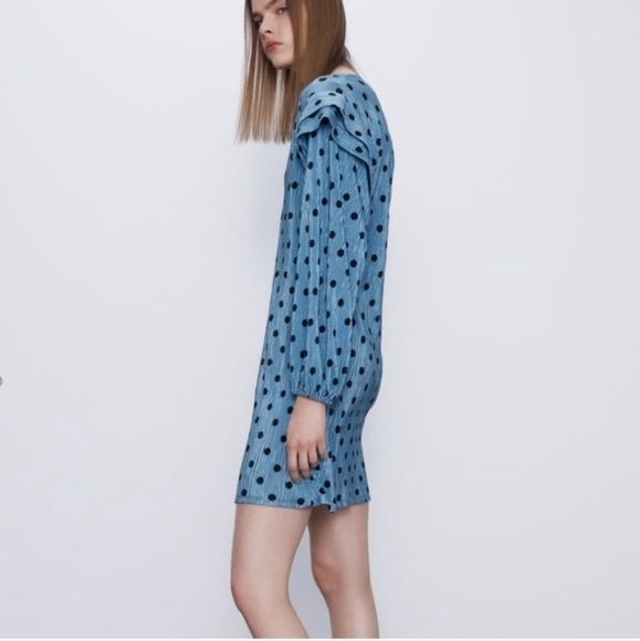 ZARA polca dot Shift Mini Dress - Picture 2 of 12